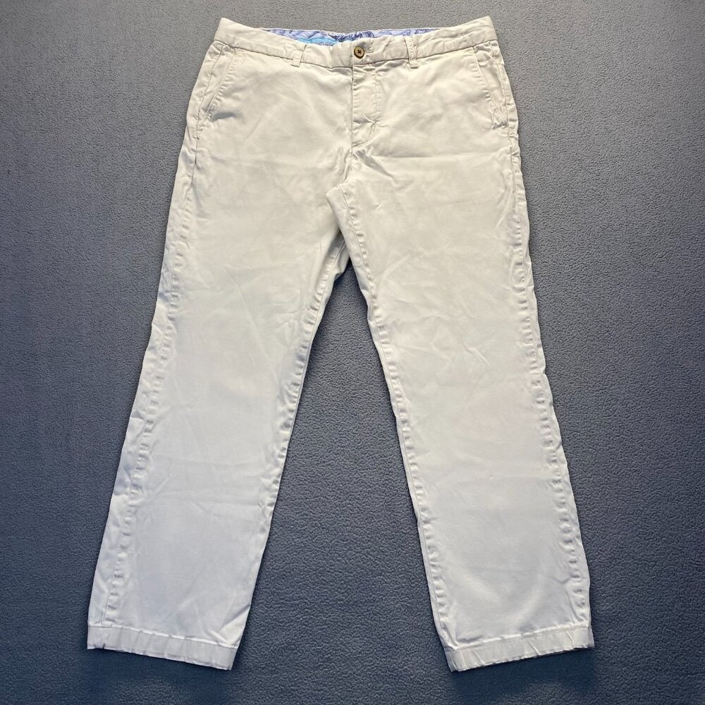 Tommy Bahama Mens Chino Pants 36X30 Ivory,Cotton,Pockets